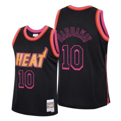 Men Tim Hardaway Miami Heat #10 Rings Collection Jersey