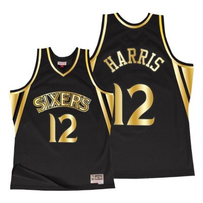Men Tobias Harris #12 Philadelphia 76ers Throwback 90s Black Jersey