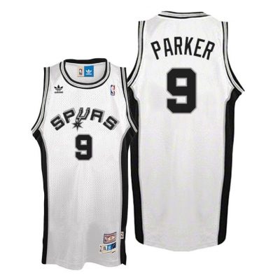 Men Tony Parker #9 San Antonio Spurs Soul Hardwood Classics White Jersey