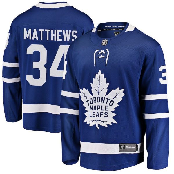 Men Toronto Maple Leafs Auston Matthews Royal Breakaway Player Jersey