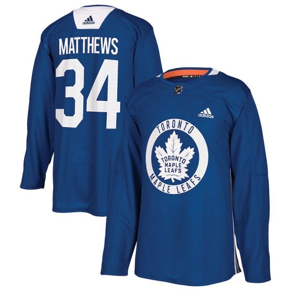 Men Toronto Maple Leafs Auston Matthews Royal Practice Player Jersey