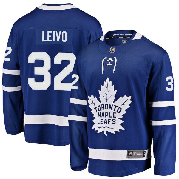 Men Toronto Maple Leafs Josh Leivo Blue Breakaway Player Jersey