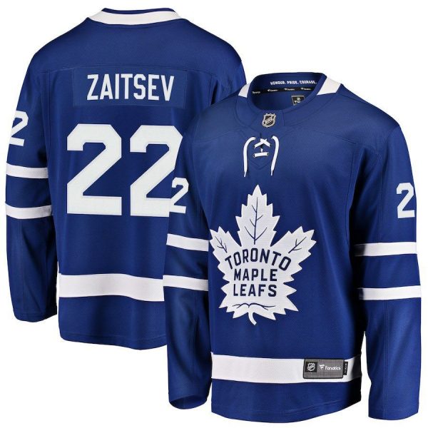 Men Toronto Maple Leafs Nikita Zaitsev Blue Breakaway Player Jersey