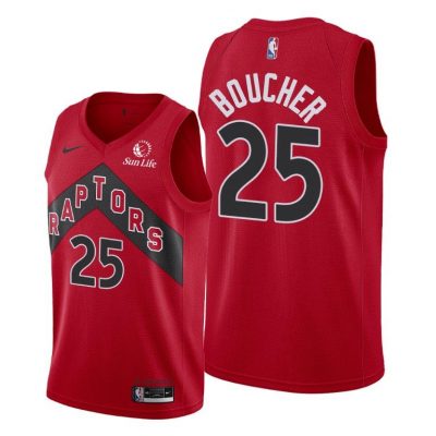 Men Toronto Raptors #25 Chris Boucher Red 2021 Icon Edition Jersey BOUCHER