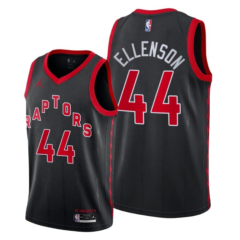 Men Toronto Raptors #44 Henry Ellenson Black 2021 Statement Edition Jersey