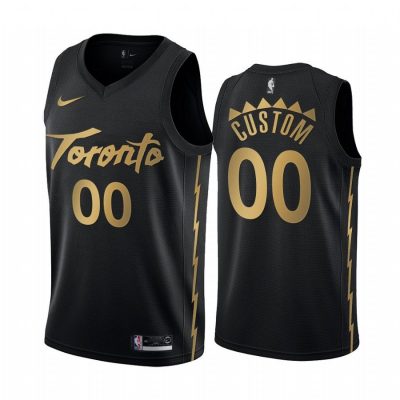 Men Toronto Raptors Custom Black 2019-20 City Edition Jersey