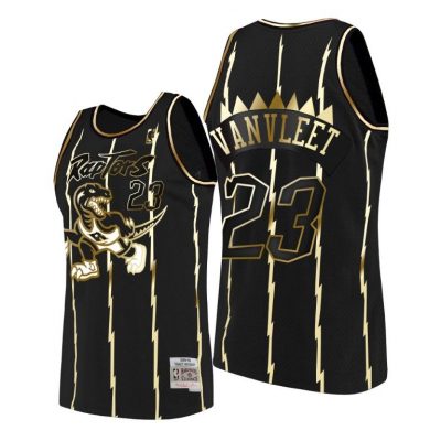 Men Toronto Raptors Fred VanVleet Black Golden Edition Jersey