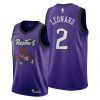 Men Toronto Raptors Kawhi Leonard Purple Throwback We the North Jersey