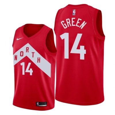 Men Toronto Raptors Red Danny Green #14 Earned Edition Jersey