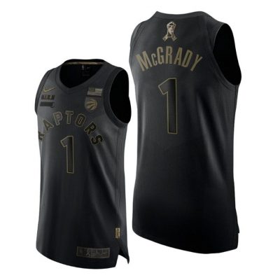 Men Toronto Raptors Tracy McGrady 2020 Salute To Service Black Jersey