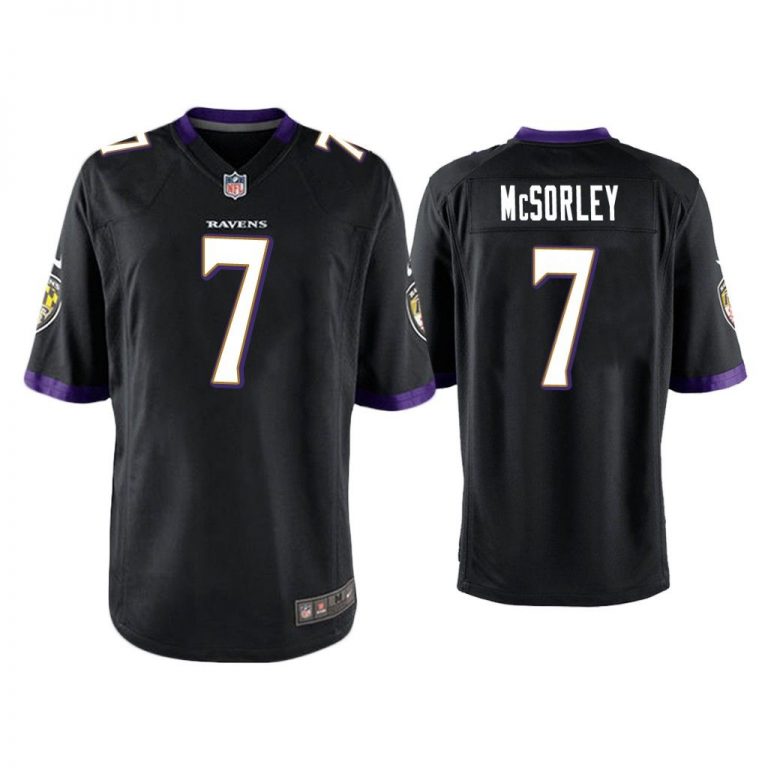 Men Trace McSorley Baltimore Ravens Black Game Jersey