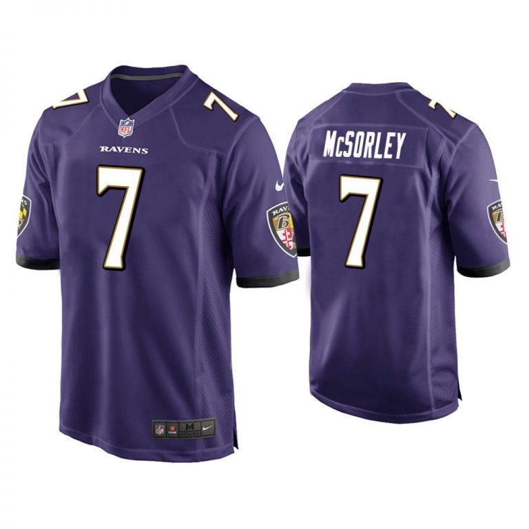 Men Trace McSorley Baltimore Ravens Purple Game Jersey