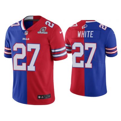 Men Tre'Davious White Buffalo Bills Royal Red 2020 NFL Playoffs Split Jersey