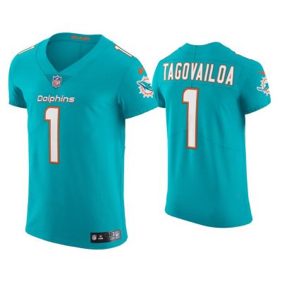 Men Tua Tagovailoa Miami Dolphins Aqua Vapor Elite Jersey