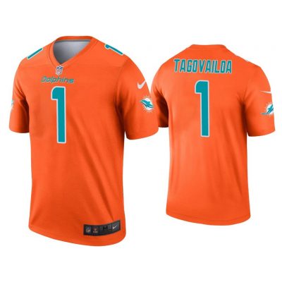 Men Tua Tagovailoa Miami Dolphins Orange Inverted Legend Jersey