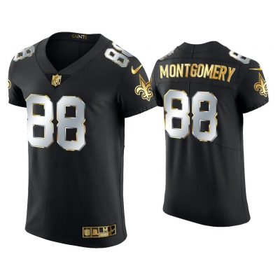 Men Ty Montgomery New Orleans Saints Black Golden Edition Elite Jersey