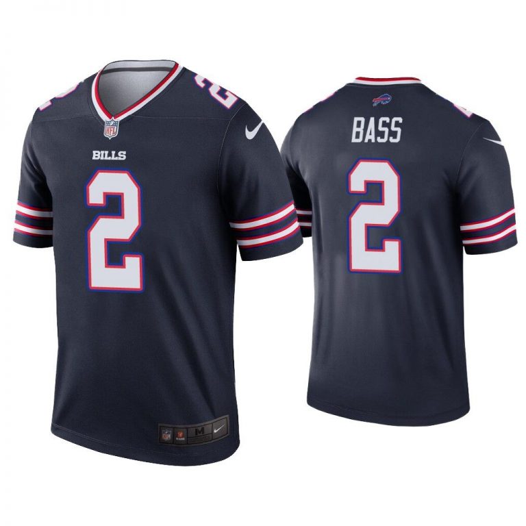 Men Tyler Bass Buffalo Bills Navy Inverted Legend Jersey