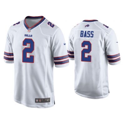 Men Tyler Bass Buffalo Bills White Game Jersey