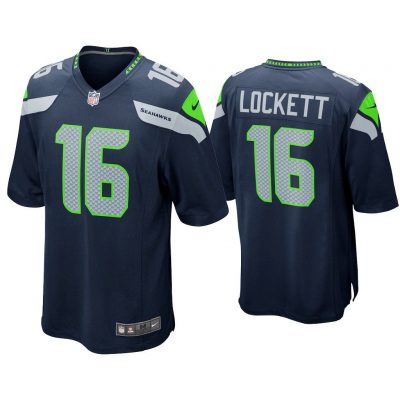 Men Tyler Lockett Seattle Seahawks Navy Game Jersey