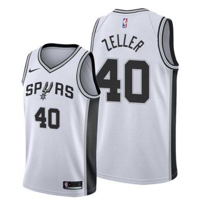 Men Tyler Zeller San Antonio Spurs Association 2020 Draft Jersey - White