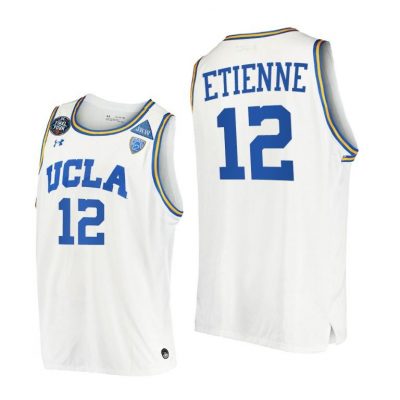 Men UCLA Bruins 2021 March Madness Final Four Mac Etienne White JRW Jersey