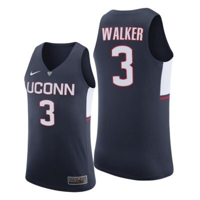 Men UConn Huskies Megan Walker #3 Navy 2020 Draft College Basketball Jersey