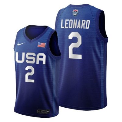 Men USA Men National Team #2 Kawhi Leonard Navy 2020 Tokyo Olympics Jersey