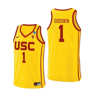 Men USC Trojans 2021 March Madness Sweet 16 Chevez Goodwin Yellow Alternate Jersey