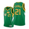 Men Utah Jazz #21 Matt Thomas Green 2021 Earned Edition Jersey Swingman