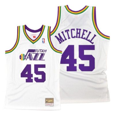 Men Utah Jazz Donovan Mitchell Hwc 80S White Jersey