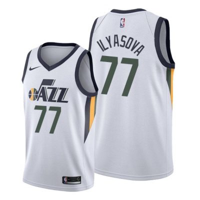 Men Utah Jazz Ersan Ilyasova 2020-21 White Association Edition Jersey