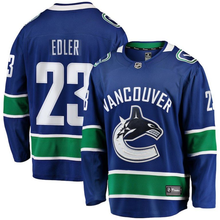 Men Vancouver Canucks Alexander Edler Blue Breakaway Player Jersey