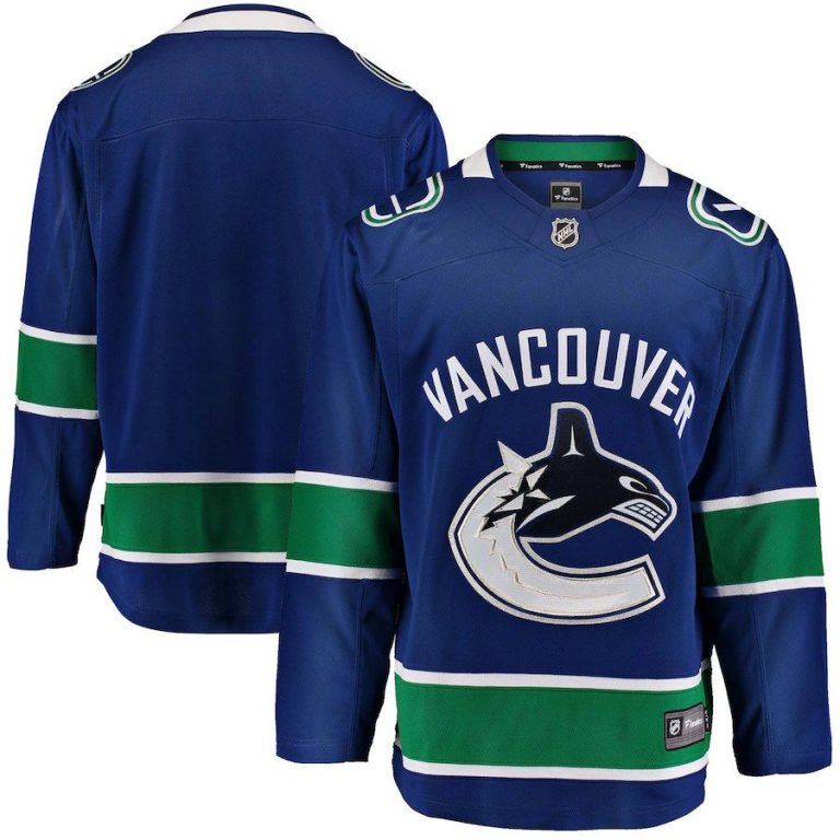 Men Vancouver Canucks Blue Breakaway Home Jersey