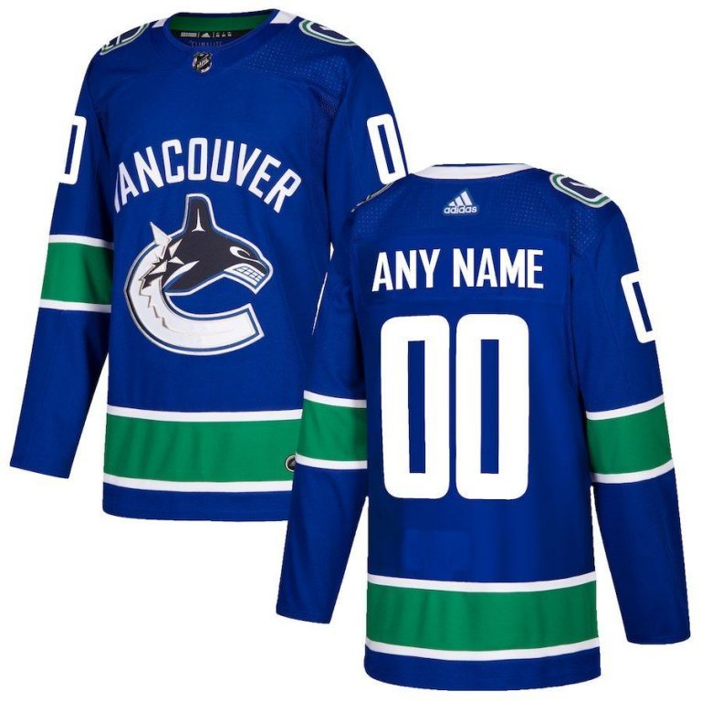 Men Vancouver Canucks Blue Custom Jersey