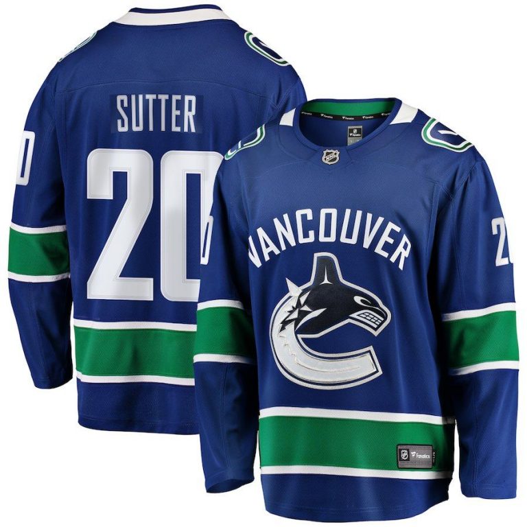 Men Vancouver Canucks Brandon Sutter Blue Breakaway Player Jersey