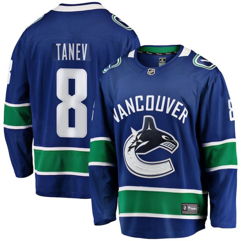 Men Vancouver Canucks Christopher Tanev Blue Breakaway Player Jersey