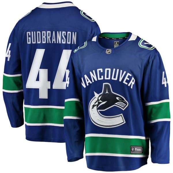 Men Vancouver Canucks Erik Gudbranson Blue Breakaway Player Jersey