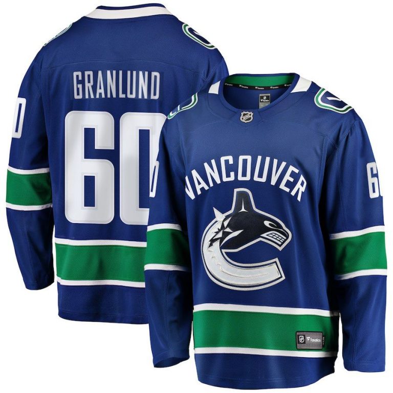 Men Vancouver Canucks Markus Granlund Blue Breakaway Player Jersey