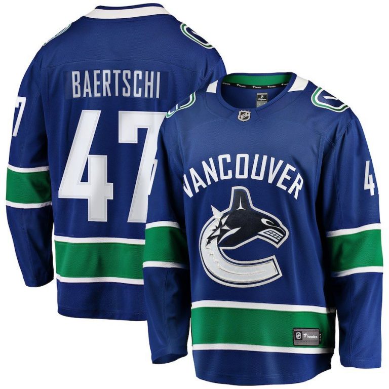 Men Vancouver Canucks Sven Baertschi Blue Breakaway Player Jersey