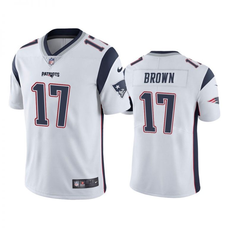 Men Vapor Limited Antonio Brown Patriots White Jersey