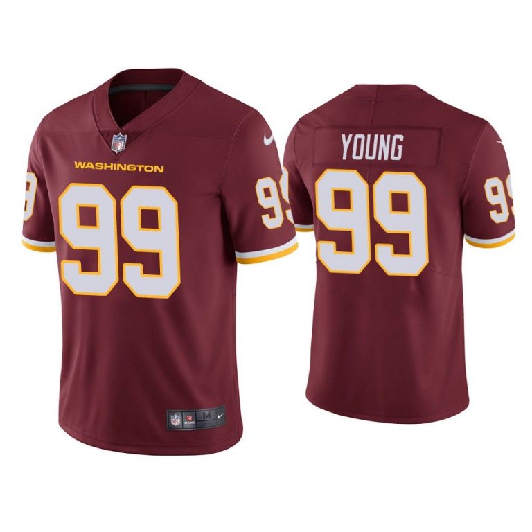 Men Vapor Limited Chase Young Washington Football Team Burgundy Jersey