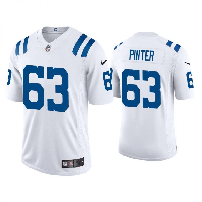 Men Vapor Limited Danny Pinter Colts White Jersey