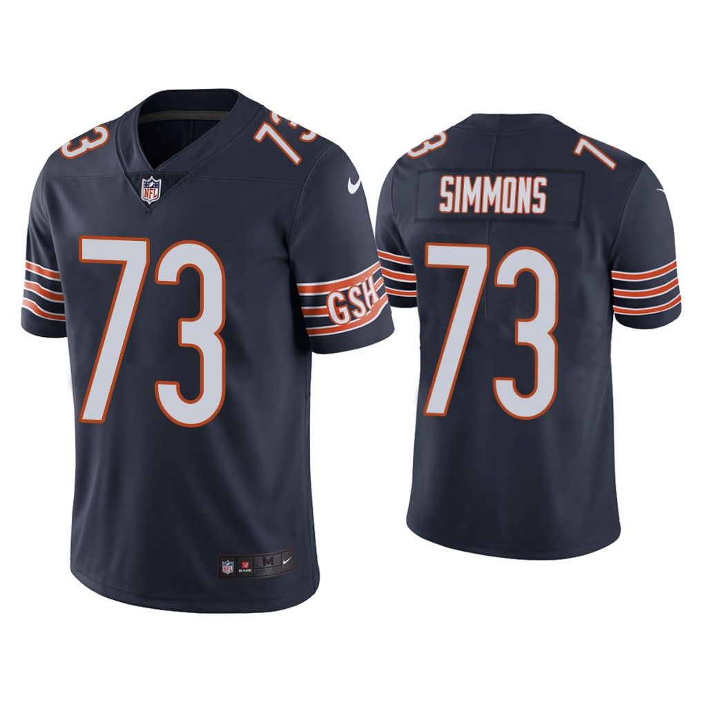 Nike Bears 73 Lachavious Simmons Navy Team Big Logo Vapor Untouchable Limited  Jersey