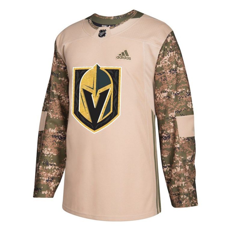 Men Vegas Golden Knights Camo Veterans Day Practice Jersey