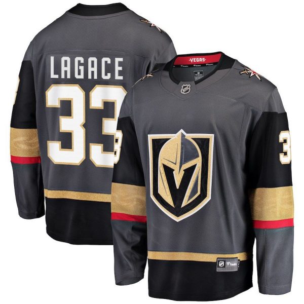 Men Vegas Golden Knights Maxime Lagace Black Breakaway Player Jersey