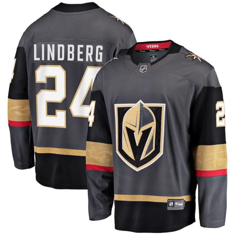 Men Vegas Golden Knights Oscar Lindberg Black Breakaway Player Jersey