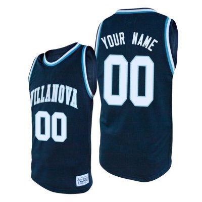 Men Villanova Wildcats Custom #00 Navy Alumni College Baketball Jersey