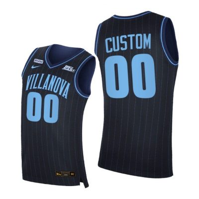 Men Villanova Wildcats Custom #00 Navy Big East 2020-21 Jersey