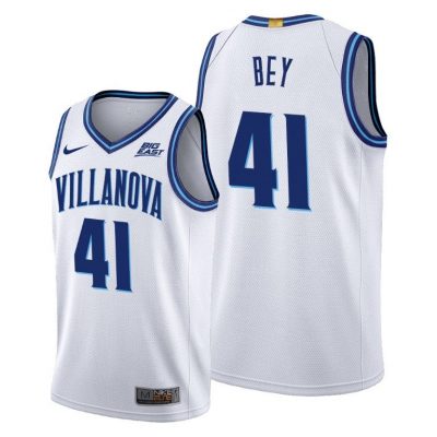 Men Villanova Wildcats Saddiq Bey #41 White Home College Basketball Jersey