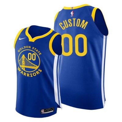 Men Warriors #00 Custom Royal 2020-21 Icon Edition Jersey New Season